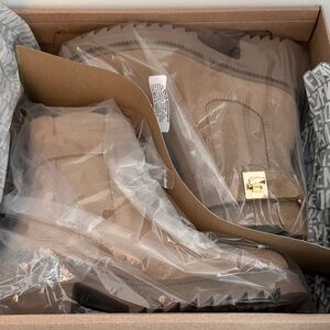 Steve Madden Tan Boots with Gold Accent